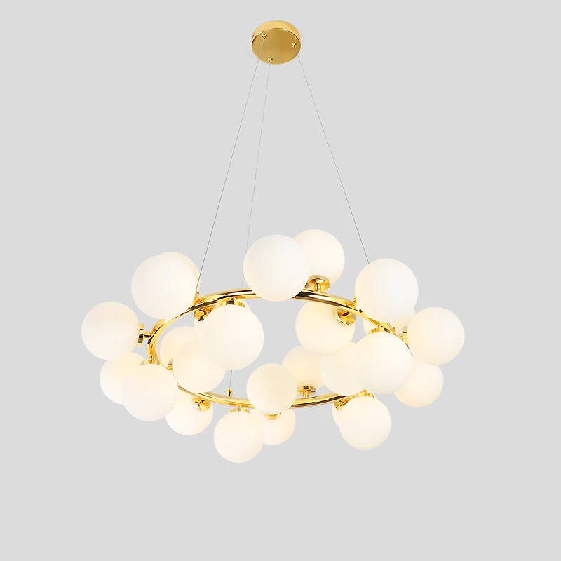 

Magic Bean Hanging Chandelier Nordic Multi-Head Glass Ball Led Decoration Lights Bedroom Living Room Gold Decor Lamp Fixtures