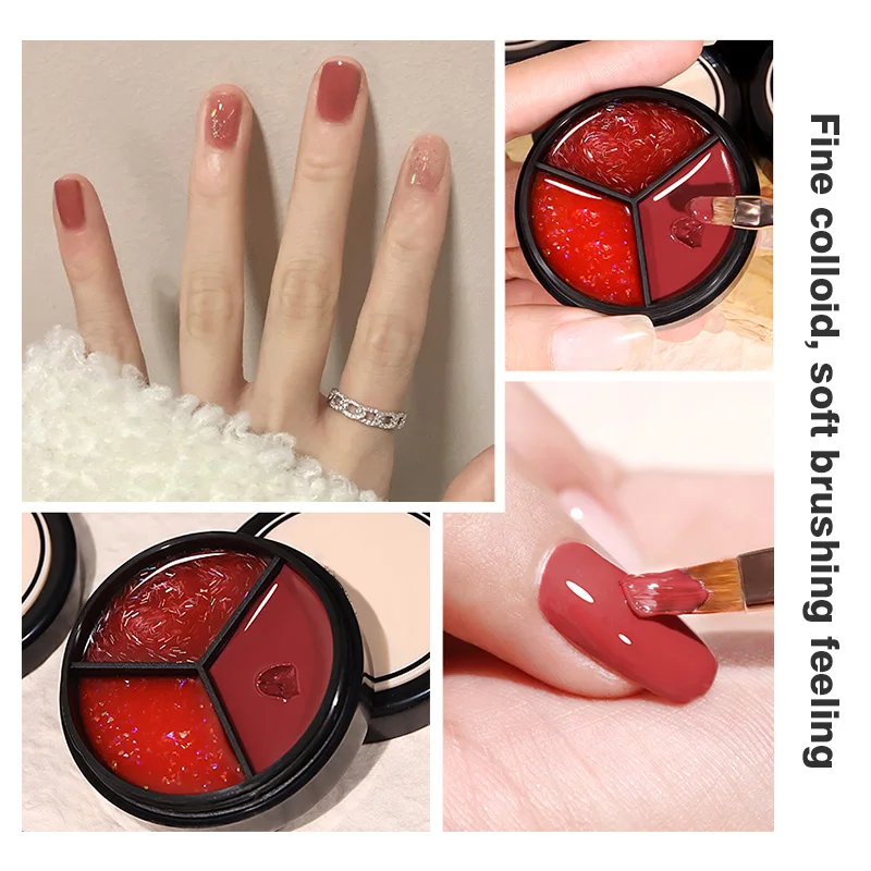 

Solid Cream Nail Gel Polish Three-colors Painting Nail Gel UV Gel Solid Nail Cream For Manicure DIY Design