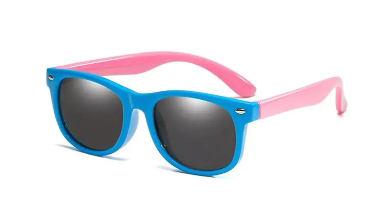 Поляризационные солнцезащитные очки для детей, Мультяшные удобные очки для мальчиков и девочек, детские солнцезащитные очки, Ретро стиль, индивидуальные солнцезащитные очки - Цвет линз: pink