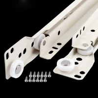 2 pcs drawer track slides two cabinet rails thickening computer table chute clothing cabinets keyboard roller pulley furniture