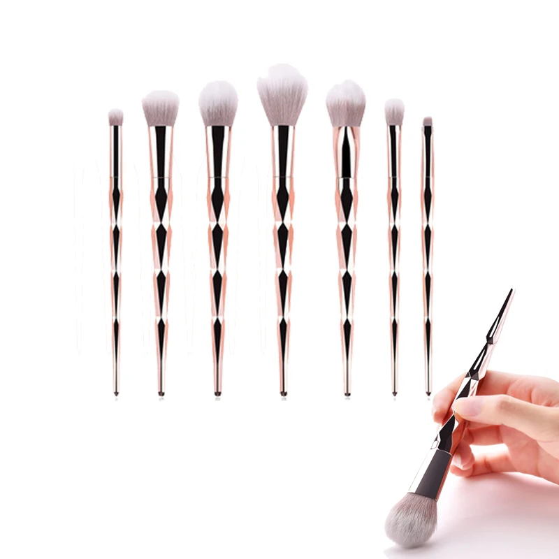 Набор кистей для макияжа 7 шт. с бриллиантами | Красота и здоровье