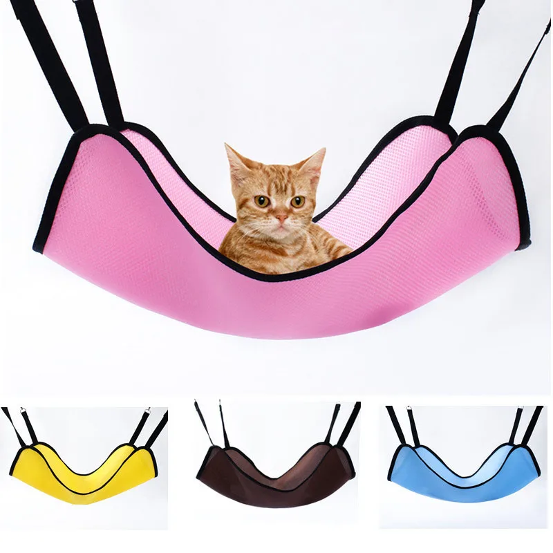 

Summer Cat Beds Hanging Cat Hammock Mesh Removable Kitten Mat Sleeping Bag Cage Breathable Pet Bed Puppy Products