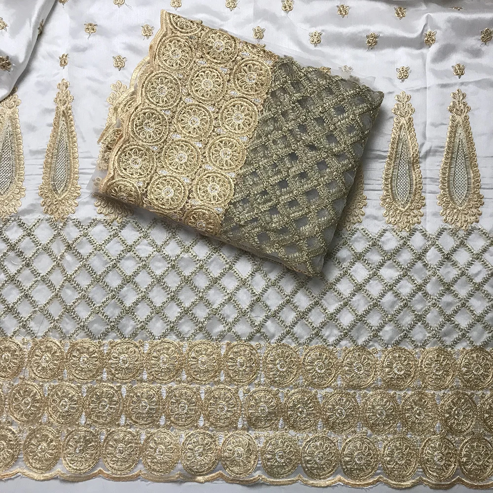 5 ярдов мужской/женский африканский тюль Белая швейцарская вуаль кружева