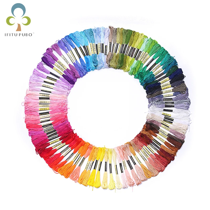 Набор шелковых ниток для вышивки крестиком 25/50/100 цветов|Швейные нитки| |