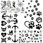 Детские Мультяшные Временные татуировки, наклейки, женский боди-арт, цветок, искусственная татуировка, милая лапа, девушки, Ранняя слава, технические подарки