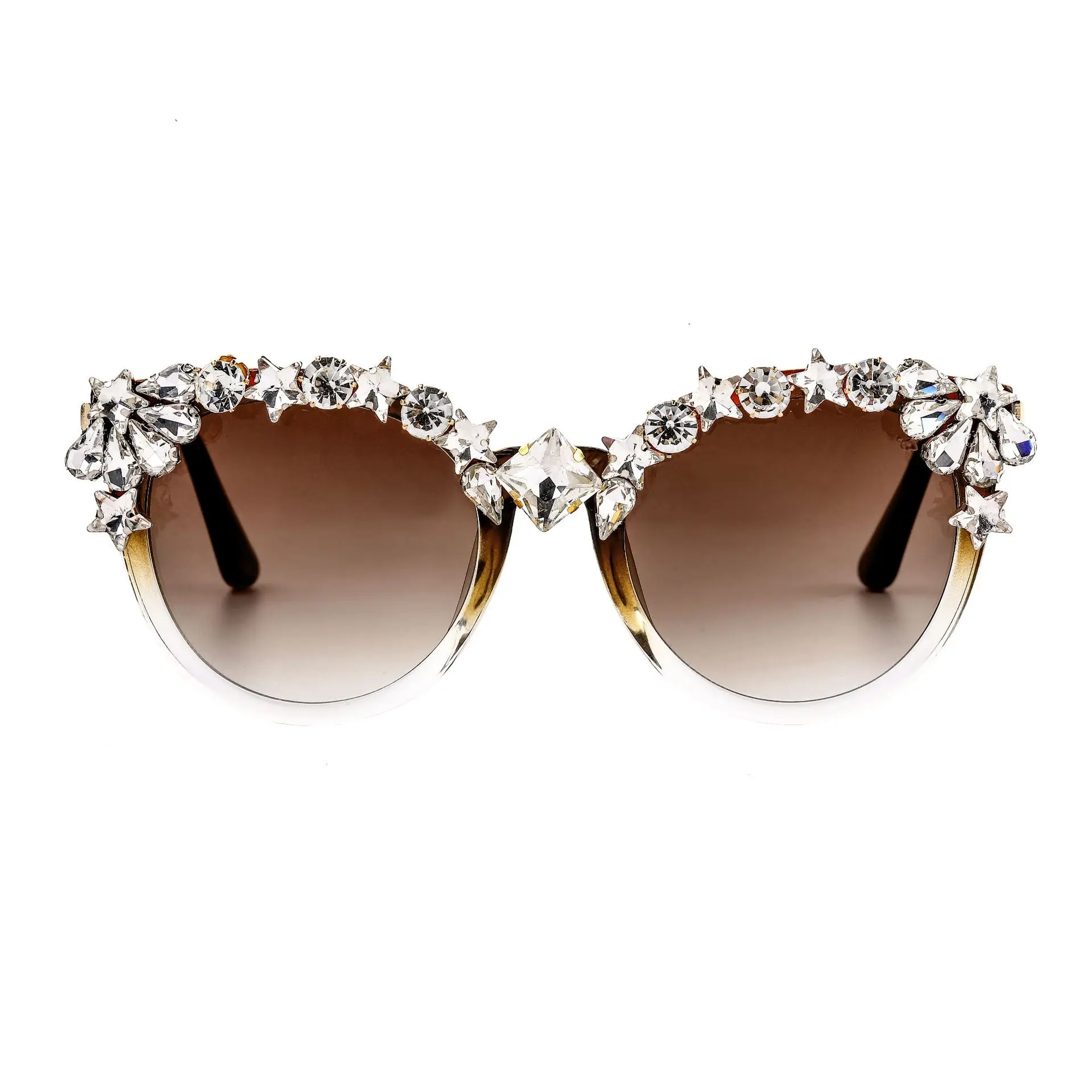 

2021 Cat Eye Sunglasses Luxury Rhinestone Retro Sunglasses Trend Gradient Street Shooting Sunglasses