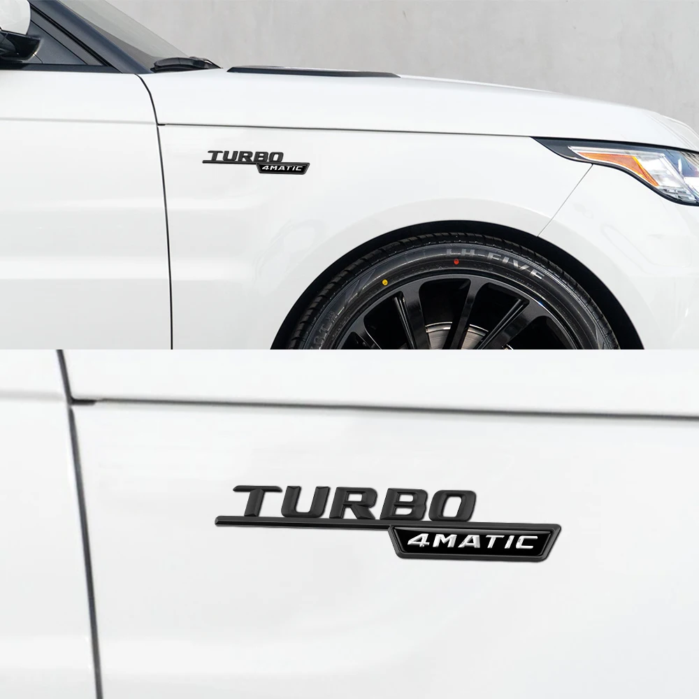 2 шт. TURBO 4matic турбо автомобиль крыло сторона Стикеры для Mercedes Benz W212 W210 W203 W211 W220 W205 W221