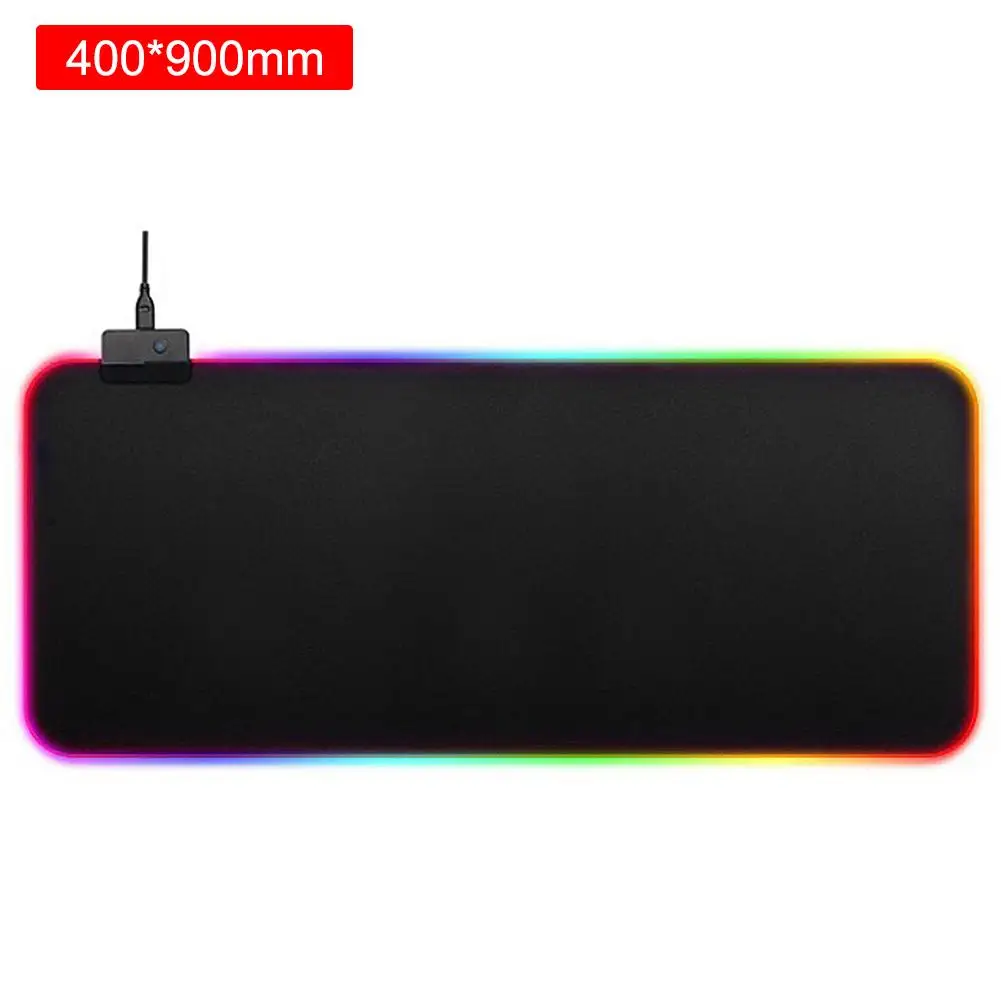 

2019 Hot Luminous Gaming Mouse Pad Colorful Oversized Glowing USB LED Extended Illuminated Keyboard PU Non-slip Blanket Mat