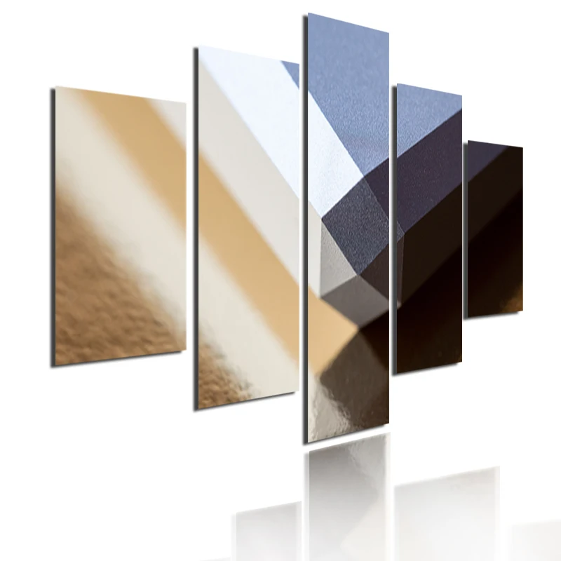 5pcs Abstract Art Canvas Painting Dark And Light Color With Contrasting Nordic Style Minimalist Printing Poster | Дом и сад