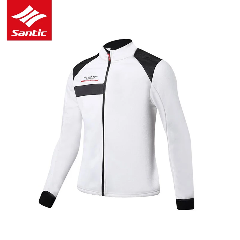 

Santic Men Winter Long Sleeve Cycling Jackets Windproof Keep Warm Leisure MTB Bicycle Windbreaker Bike Jersey Fit 2-10 degree