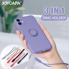 Мягкий силиконовый чехол-подставка с кольцом для iPhone 7 8 6 6S Plus X XS S 11 Pro Max XR, противоударный защитный чехол для iPhone SE 2020