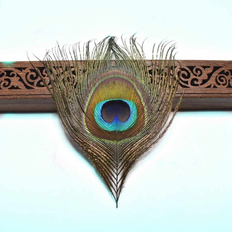 30 шт./лот перышки из натурального Павлиньего глаза для поделок своими руками