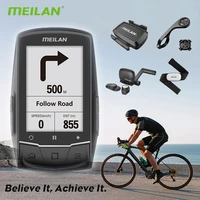 meilan bike computer wireless waterproof gps navigation ble4 0 with cycling cadence sensor speed sensor and heart rate monitor