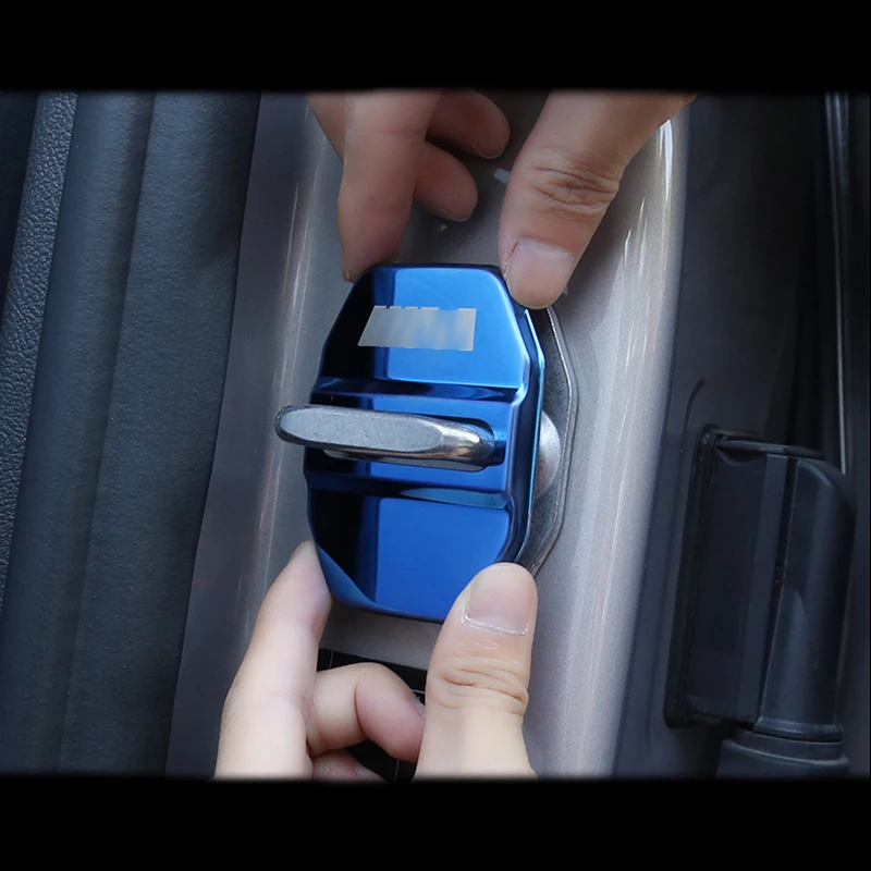 4 шт. стайлинга автомобилей крышка замка двери автомобиля Кепки защитный пульт