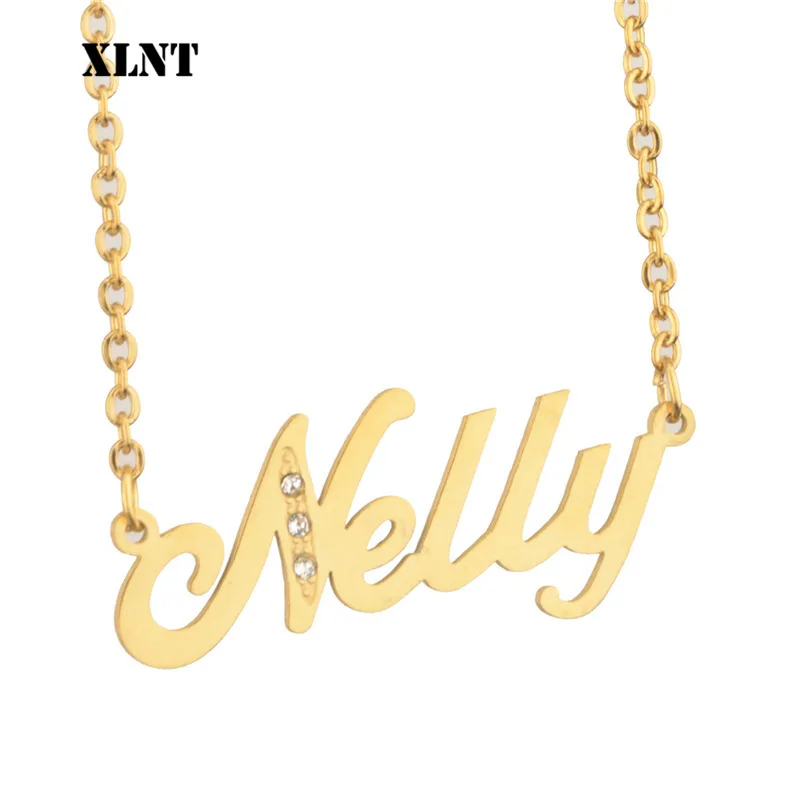 XLNT Nelly ожерелье с именем для маленьких девочек персонализированные именные