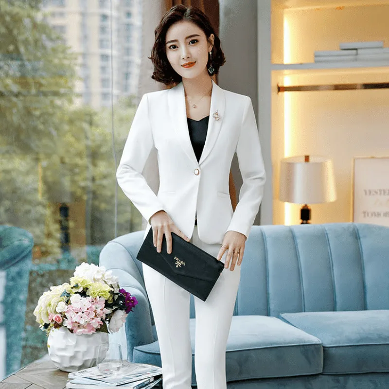 Женский костюм Осень зима 2019 Новый профессиональный с длинными рукавами тонкие