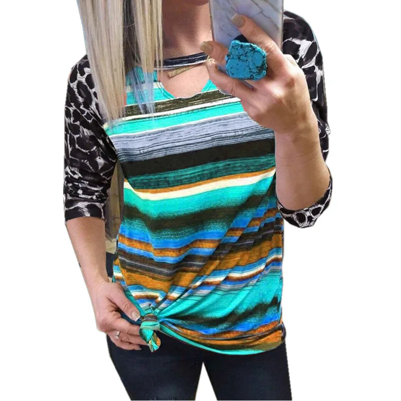 

Women Hallow Halter V Neck T Shirt Street Colorful Striped Print T Shirts Sexy Ladies Half Sleeve Loose Oversized Tops Camisas