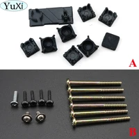 yuxi black plastic for ps3 slim console screws w screw rubber feet cover set
