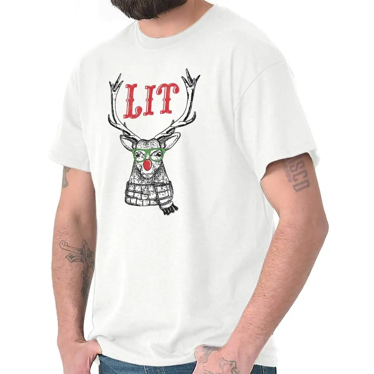 Светящийся олень Счастливого Рождества Санта Клаус питьевой праздник