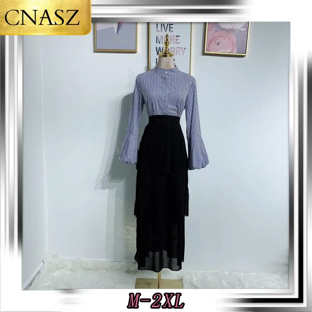 Длинная юбка из шифона элегантная удобная Освежающая плиссированная 2019 Абая для