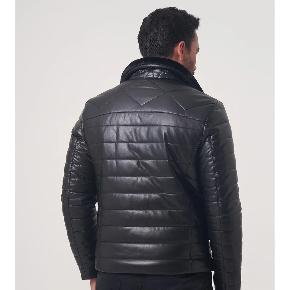 Новая кожаная одежда мужское кожаное пальто Мужская модная зимняя куртка