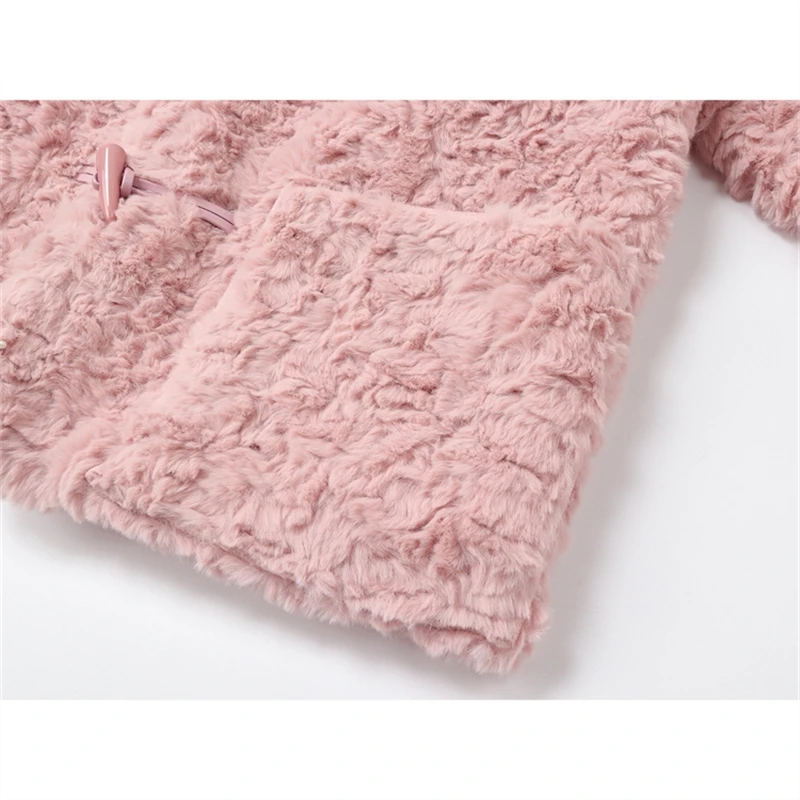 MOLAN Lamb Wool Woman Jacket Fashion Plus Warm Long Sleeve Lapel Faux Fur Winter Jacket Loose Thick Female Stylish Outwear