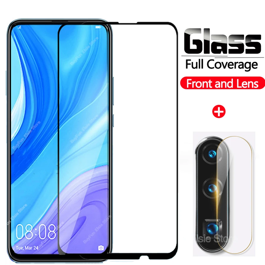 2-в-1 защитная пленка из закаленного стекла на стене для Huawei y9s плёнка полностью