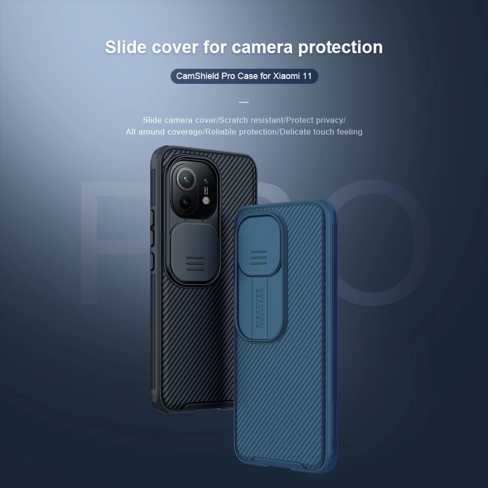 

For xiaomi Mi 11 camera Protection case NILLKIN Cam Shield PC Back Slide Funda Case For Xiaomi mi 11 Lens Protection cover