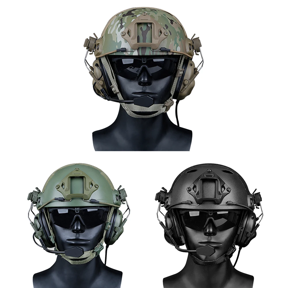 

Tactical earphone Army Tactical Hunting Shooting Headsets Military Helmet Airsoft Paintball Headset CS Wargame Headphone
