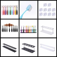 hole oval brush holder rack acrylic stand perfect for holding your oval blending brushes loose powder used for color making card