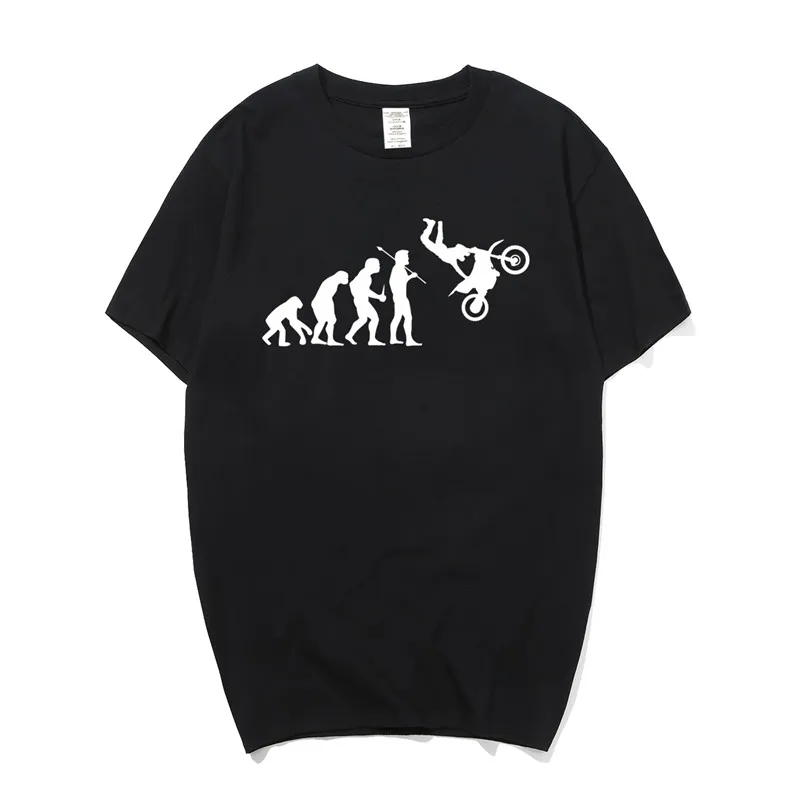 Новая мотоциклетная футболка Evolution летняя Мужская хлопковая с короткими