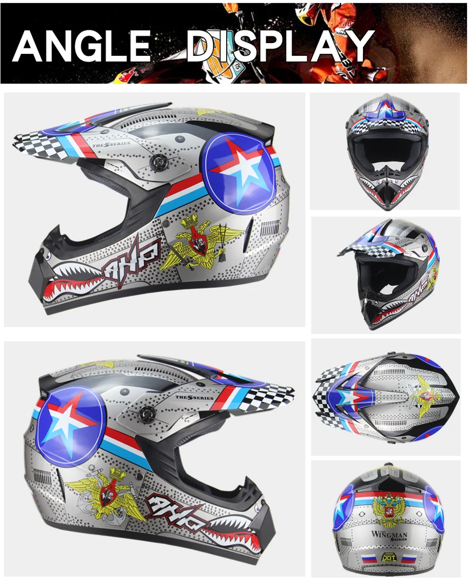NEW professional Motocross racing Casque hors route Casque Moto capacete Moto Cartoon off-road helmet for children Motorcycle