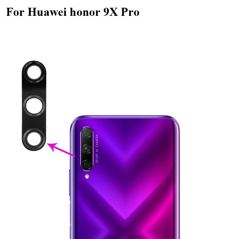 

Original New For Huawei Honor 9X Pro 9 X pro Back Rear Camera Glass Lens test good 6.59'' inch Honor9X pro Parts 9Xpro