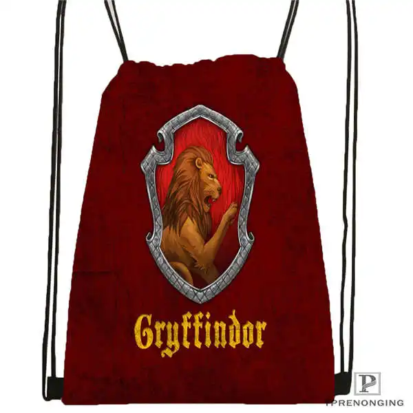 Drawstring Backpack Custom Hufflepuff-Гарри-Поттер-походная сумка на шнурке милый рюкзак для детей(черная спинка) 31x40 см#2018612-01-(12 - Цвет: Drawstring Backpack