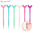 10 шт., многофункциональная Y-образная пластиковая ложка для завивки и подтяжки ресниц