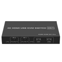 hdmi kvm switch hdmi2 in 1 out 4k converter kvm2x1 key extension switch sharing