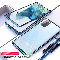 magnetic for samsung galaxy s10 s21 s8 s9 note 20 ultra plus 9 8 a72 a71 a52 s20 fe 5g phone case glass cover clear fundas coque