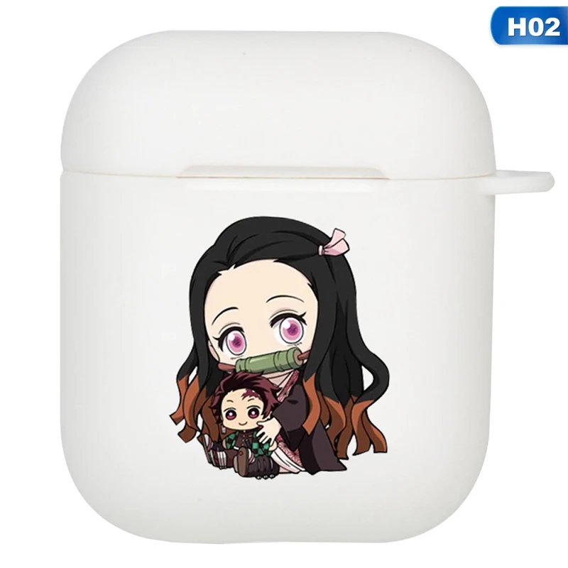 Demon Slayer: Kimetsu No Yaiba аниме шаблон для Apple Airpods чехол Bluetooth наушники Защитный чехол силиконовый чехол для наушников - Цвет: H02