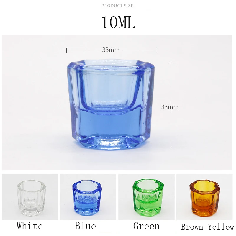 Nail Art Acrylic Liquid Powder Dappen Dish Glass Crystal Cup Glassware Nail Art Tools Nail Crystal Bowl Glass (Dappen Dish)
