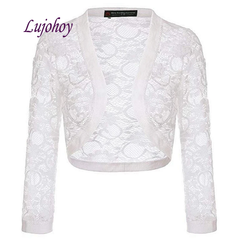 Белая черная кружевная Свадебная шаль с длинным рукавом женская свадебная