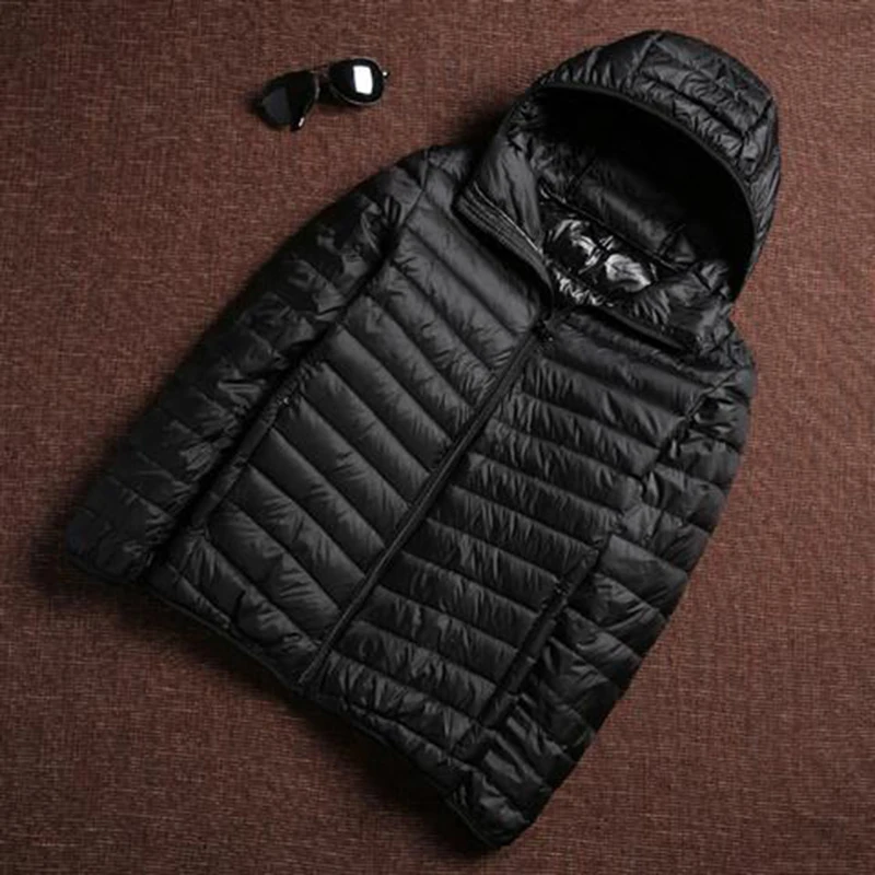 2 hooded black LM парка водонепроницаемый мягкий зимний теплый утиный пух пуховик для мужчин Уличная Хип-хоп теплая куртка с капюшоном ветровка перо - Цвет: 2 hooded black