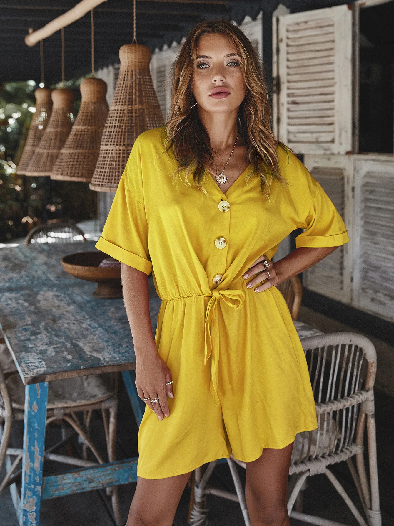 Женский комбинезон весеннее женское платье 2020 сплошной цвет сексуальный