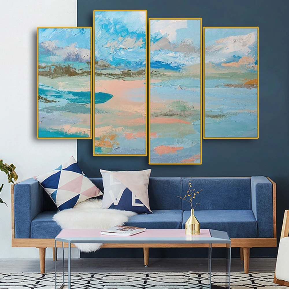 Abstract Art Canvas Painting Calligraphy Wall Pictures Pop Marble Prints For Home Living Room Bedroom Trendy Decoration | Дом и сад