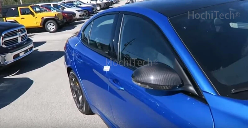 Для Alfa Romeo Giulia крышка зеркала заднего вида из углеродного волокна