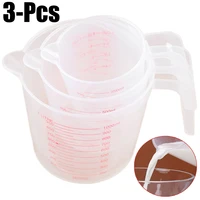 3pcs measuring cup transparent multi purpose liquid measuring cup water measuring cup kitchen supplies