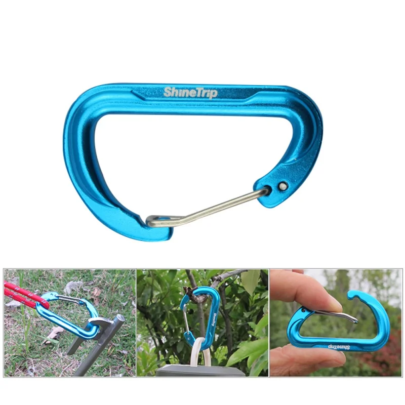 

Outdoor Camping Traveling D-ring Snap Clip Lock Buckle Hook Aluminum Alloy Carabiner Keychain Portable Fishing Tool