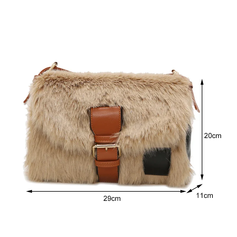 Модные меховые женские сумки на плечо большая сумка через deisниманер