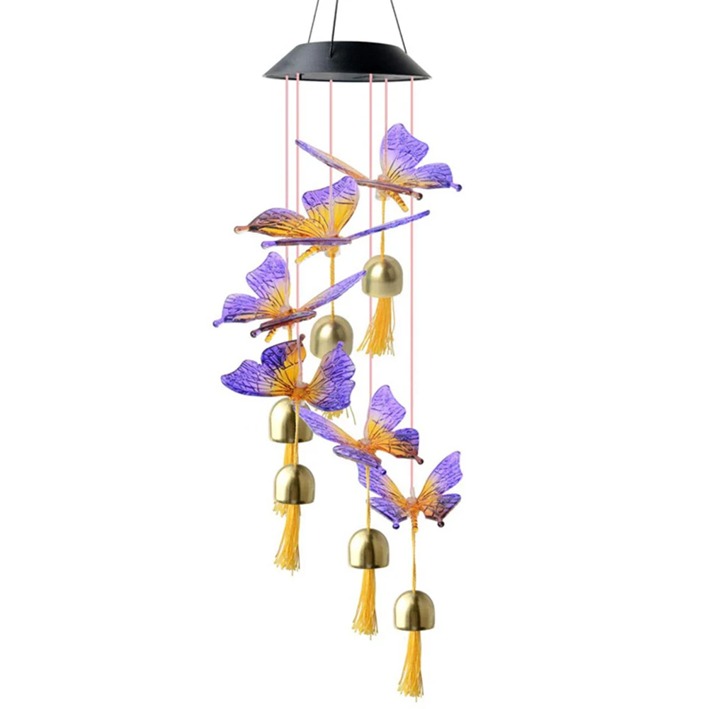 

Наружная садовая подвесная Светодиодная лампа для кемпинга, прозрачная медная люстра на солнечной батарее, водонепроницаемая Подвесная ла...