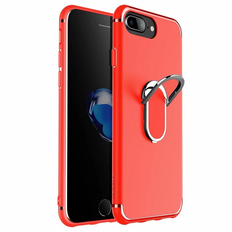 ROCK магнитный автомобильный держатель мягкий чехол из ТПУ с кольцом-подставкой