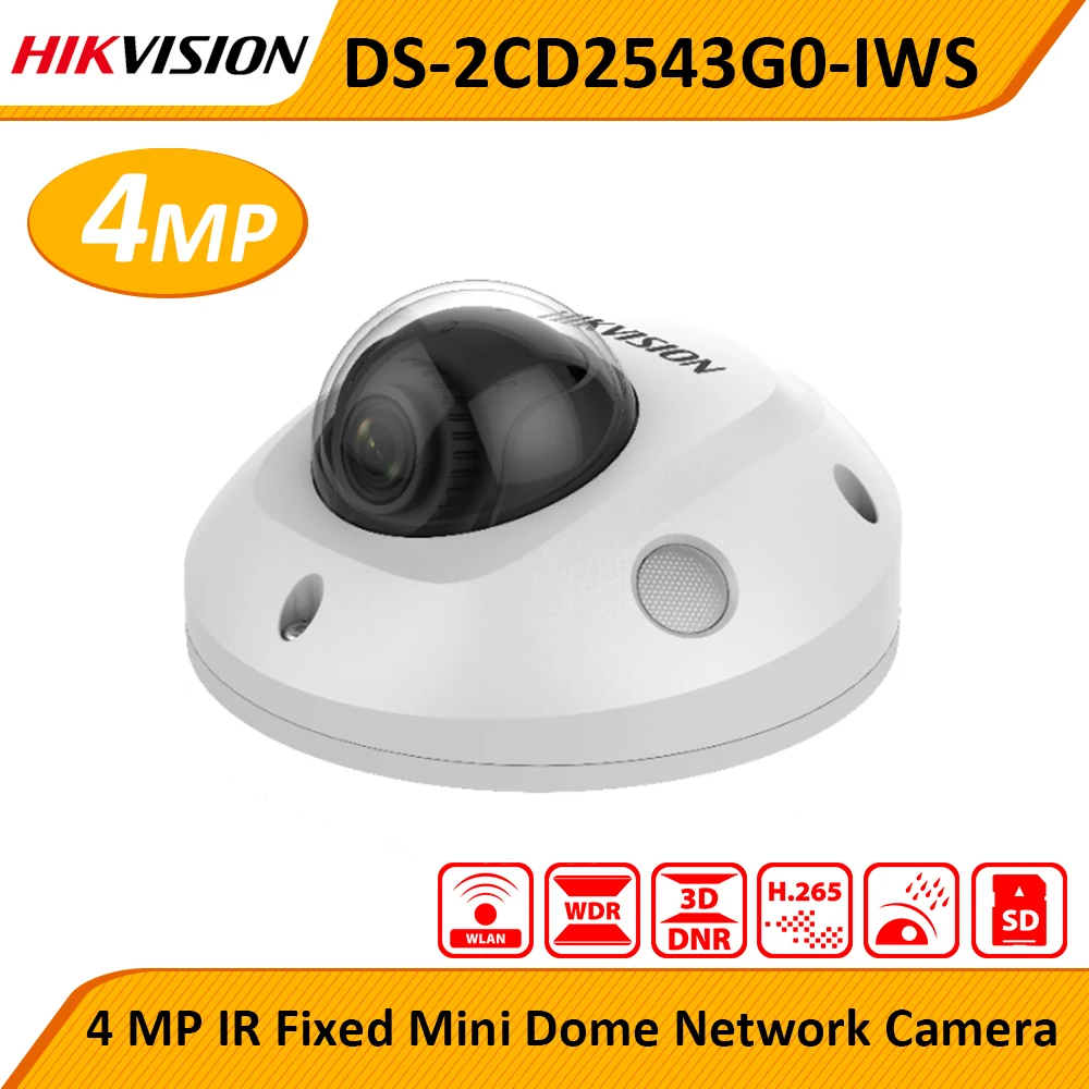 

English version DS-2CD2543G0-IWS 4MP IR Fixed Mini Dome Network ip Camera wifi wireless built-in mic